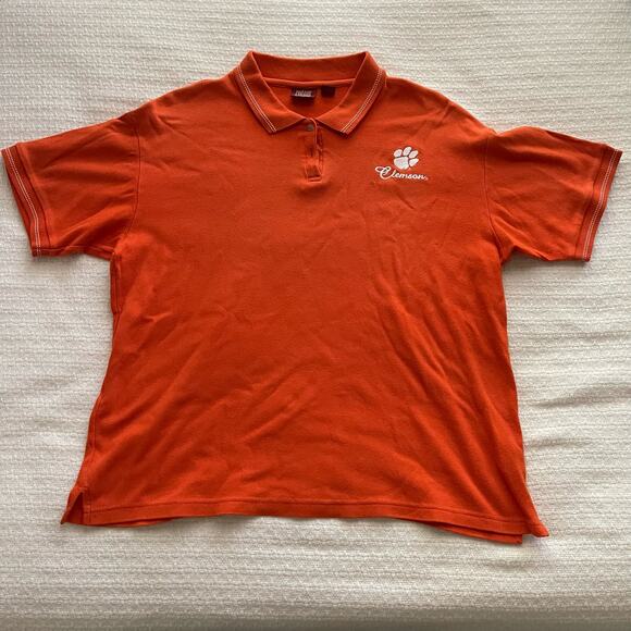 Large Clemson Embroidered Polo Shirt - Picture 1 of 6
